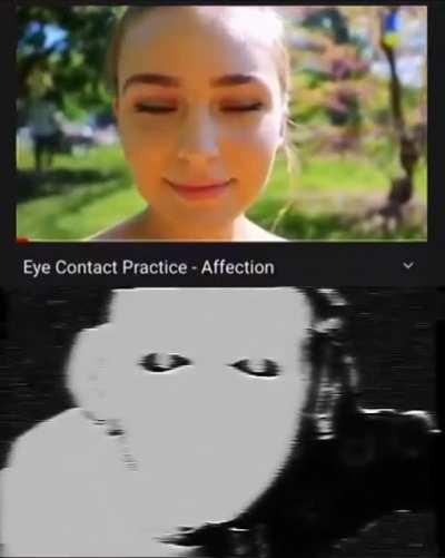 me: eye contact was always difficult for me i don't know why. aslo me: