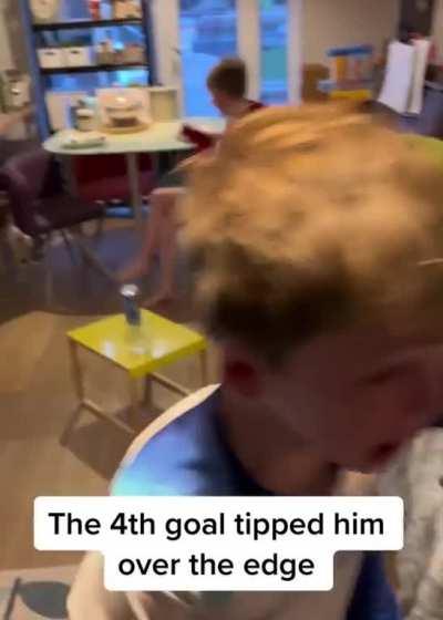 He gave up after conceding 4 goals, how would he react when he knew the game ended with them conceding 7 goals