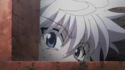 When Gon jumped, there was a burst of dust. But when Killua did, there was not due to the intensive training he had since he was little. Those small details what made HxH one of the greatest Animes for me.