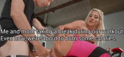 Mom and I cool down by heating up