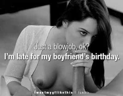 Even on your birthday, your girlfriend’s ex’s dick comes first