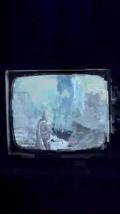 I ran Hell Divers 2 on a 1980s colorless TV, because Democracy is timeless.