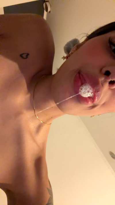 I'm going to quench your thirst, so open your mouth like a good boy and swallow it.