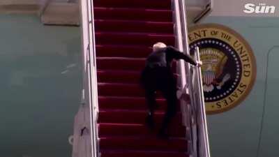 Mr. President, maybe try not jogging up into the 747.