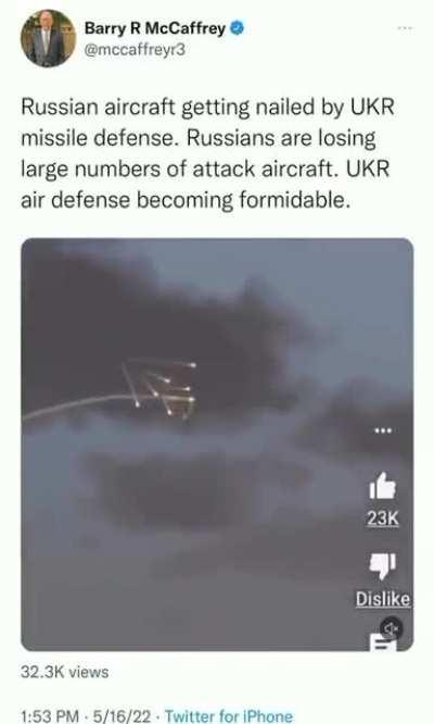 Retired US Army General Barry McCaffrey has posted footage from the game Arma 3, posing as the alleged 