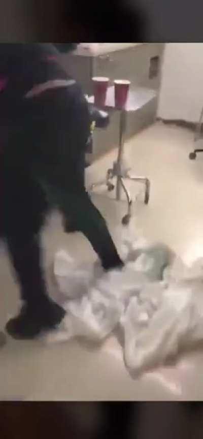 Pulled up on her at the hospital