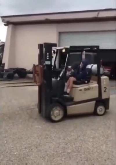 WCGW letting your untrained child drive a forklift truck