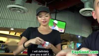 Excellent service from an Asian waitress