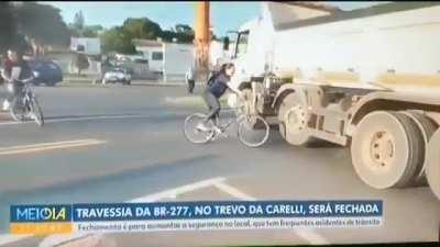 She's the reason we're taught to get off our bike and walk it across the road