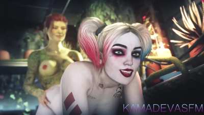 Poison Ivy making Harley Quinn feel good (KamadevaSFM) [DC Comics]