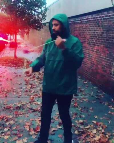 Having fun the rain 🪀🌧