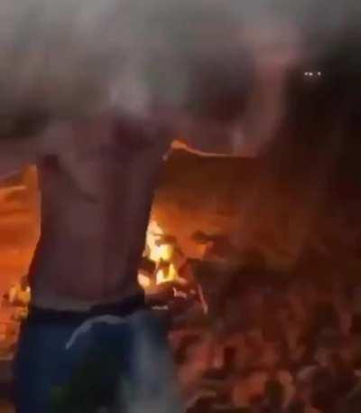 He fought with himself and lost.