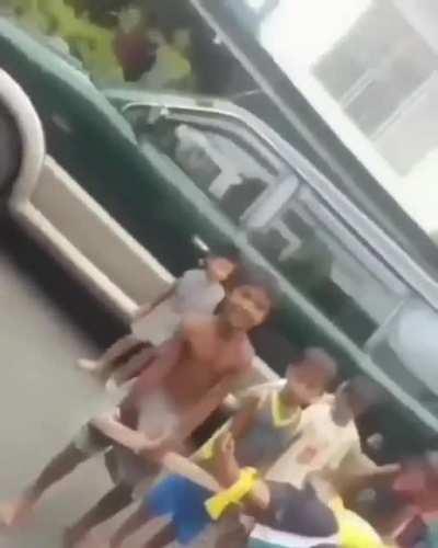 Kid pushes another kid and other kids crucify the kids rather than taking him to hospital