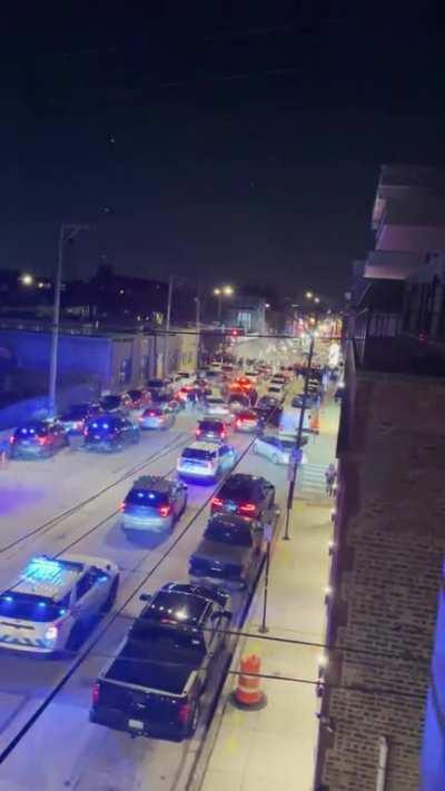 Shutting down a public street, blocking traffic and waking people up in the middle of the night to do burnouts for clout