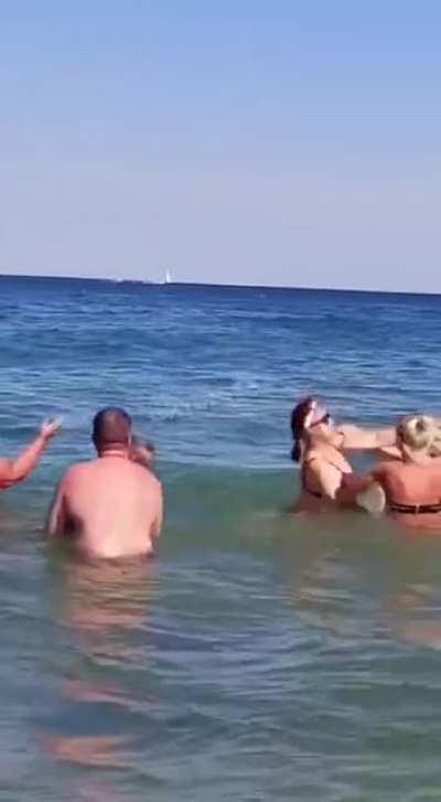 Let the kid float, there are more important things to be done.