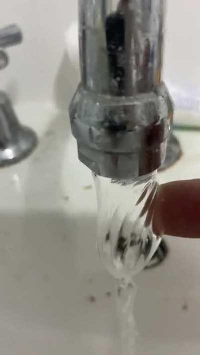 If you leave a tap running too long the simulation starts to break down