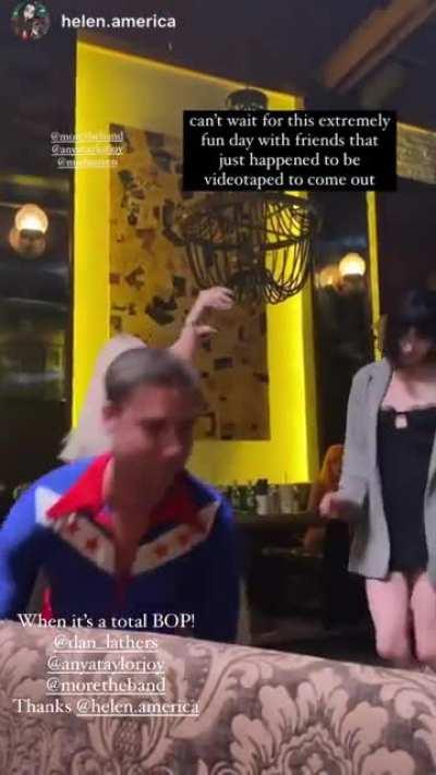 From the upcoming music video of More, Anya dancing looking like Mia Wallace of Pulp Fiction