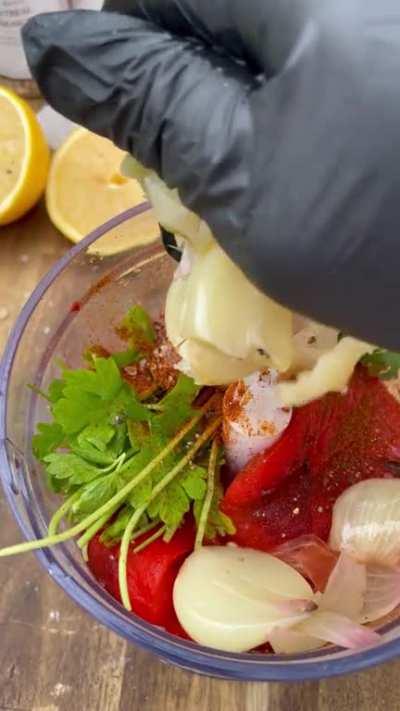 Red Chimichurri - Use less oil if not storing!