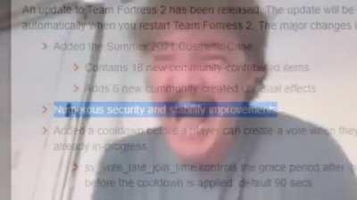 Hoy 22 de junio de 2021 Por fin luego de tres largos años tf2 saco la update anti bots y anti cheaters :))))