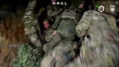 A Ukrainian FPV drone flies into a dugout packed with Russian troops in the Pokrovsk area.