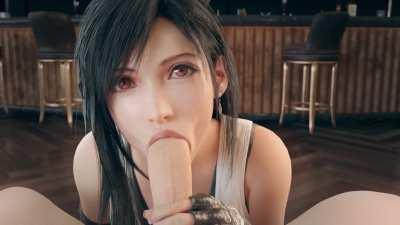 Tifa gives you a blowjob