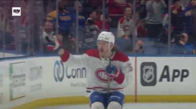 Michael Pezzetta rides the stick a la Tiger Williams after scoring shootout winner