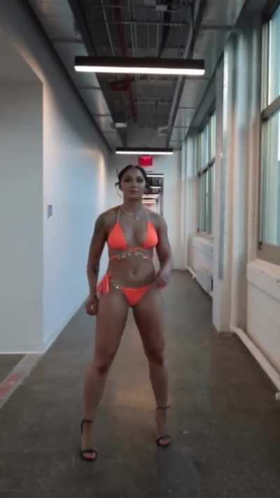 Skye wearing orange swimsuit 9/1/24