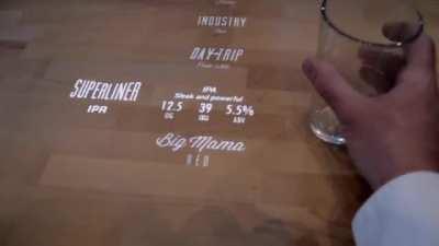 A New and interactive way of asking for beer in a bar...