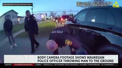 Cop throws handcuffed suspect to ground. “Aww you fell dude, why did you fall?”
