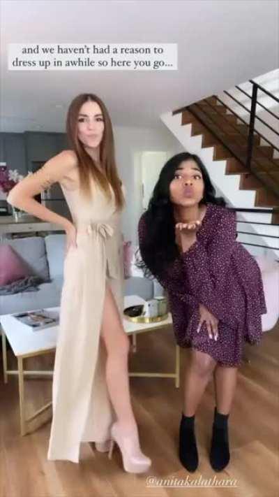 Lookin fab with her pretty friend