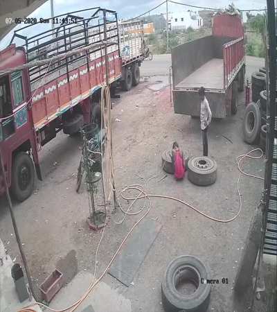Suicide bomber playing dead