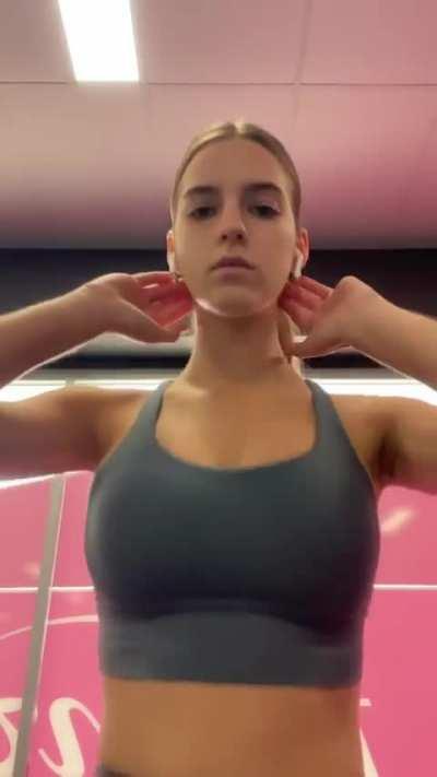 Emily hit the gym