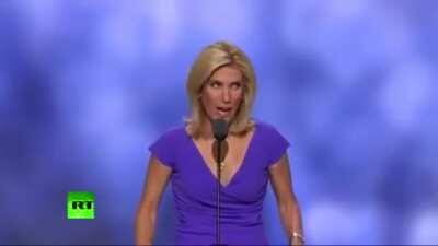 Laura Ingraham forgets which rally she's at.