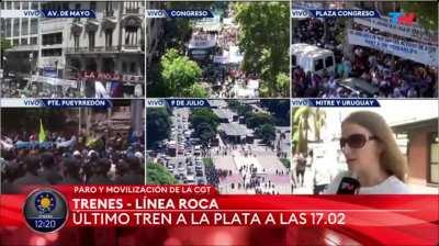 Mujer trabaja para afuera y va a la movilización porque 