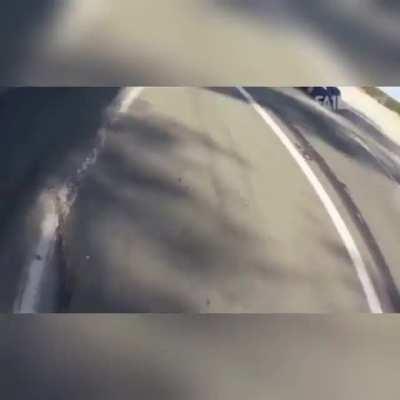 Bike rider nearly survived