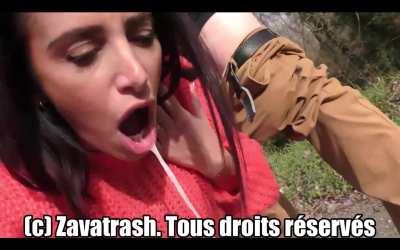 French Girl Spits Out Giant Load