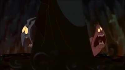 Hercules vs. Hades but with that sickass end part of Giorno's theme