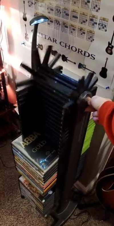 Got a bit of my gamecube collection in this insane little rotating DVD/videogame shelf! Loving it so far!