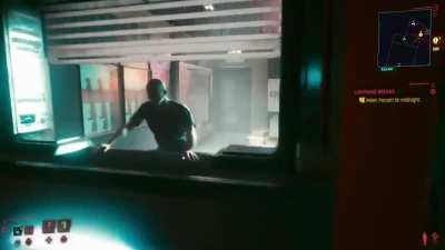 Found a shooting range glitching through this gun store but I can’t play it