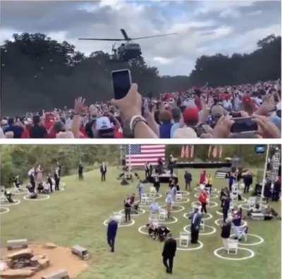 Trump vs. Biden rallies during global pandemic