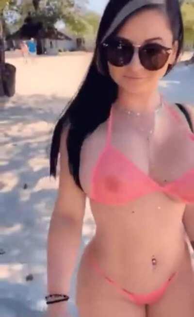 Wearing Plugs on The Beach