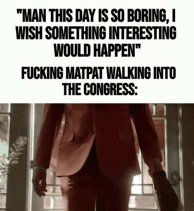 Matpat walking into the congress with a copy of Undertale