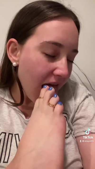 Getting off to myself on the TV