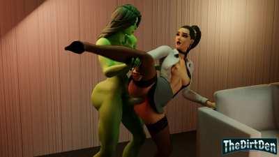 Jennifer & Futa she-hulk (TheDirtDen) [Marvel]