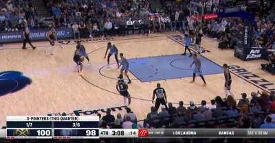 [Highlight] Jamal Murray with a nasty fake on Marcus Smart to set up an open 3