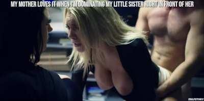 Mom watching me fuck my sister