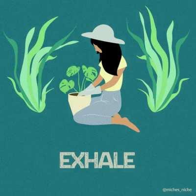 4-7-8 breathing exercise I created for all the plant lovers and gardeners