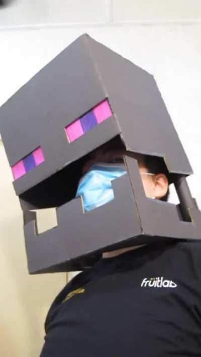 My Enderman costume for Halloween (Ik I'm a little late, lock down prevented me from getting the materials needed)