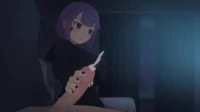 She rides him after a handjob