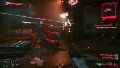 Cyberpunk 2077 Bug. Jackie shows kung fu